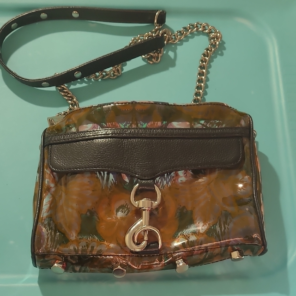 Rebecca Minkoff Floral Patterned Chain Strap Bag OS